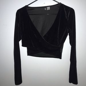 Black velvet top